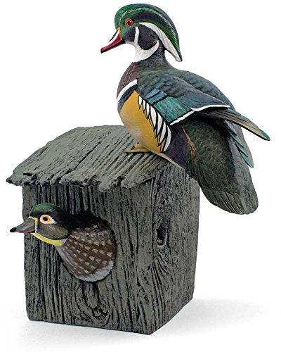 Wild Wings(WI) Nesting Wood Duck Pair Sculpture by Sam Nottleman