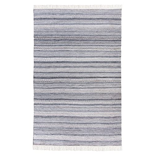 Park Hill Collection EHF06153 Indoor and Outdoor Textured Pattern Rug, 5-inch Length, Polyethylene Terephthalate Yarn