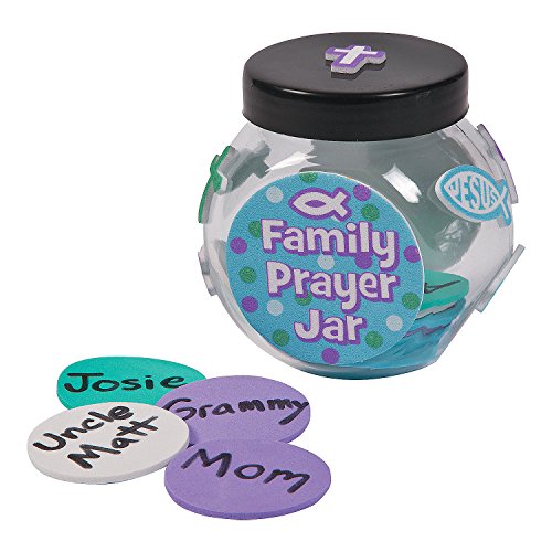 Fun Express Family Prayer Jar Craft Kit, Makes 12 - VBS, Sunday School Crafts for Kids and Fun Home Activities