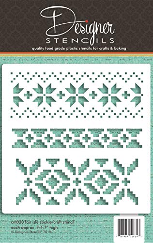 Fair Isle Pattern Cookie and Craft Stencil by Designer Stencils