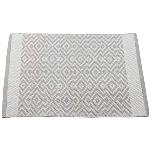 Foreside Home & Garden FTEX09412 Diamond Patterned Hand Woven 2 x 3 Foot Outdoor Safe Cotton Area Rug, Multicolored