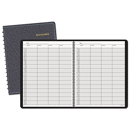 ACCO (School) AT-A-GLANCE 8031005 Four-Person Group Undated Daily Appointment Book, 8 1/2 x 10 7/8, Black