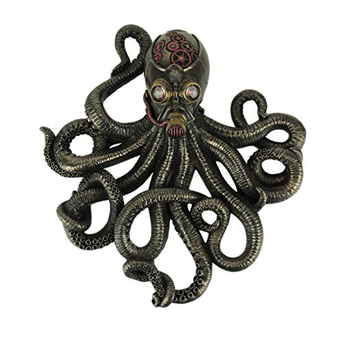 Unicorn Studio Veronese Design Bronze Finish Steampunk Style Octopus Rebreather Wall Hanging
