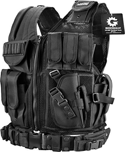 BARSKA BI13196 Loaded Gear Plus Size Tactical Vest VX-200 (Black) Right Hand