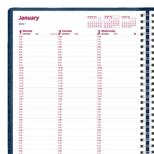 Rediform Brownline Essential Weekly Appointment Book 2023 with Twin Wire Binding, 11-inch Height, Blue