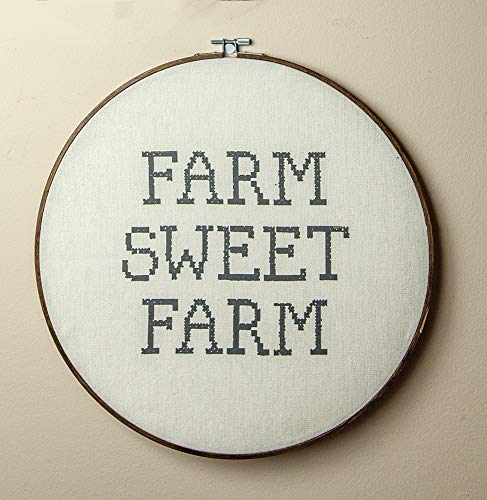 Manual Woodworker IOWSSF Farm Sweet Farm Embroidery Hoop Sign