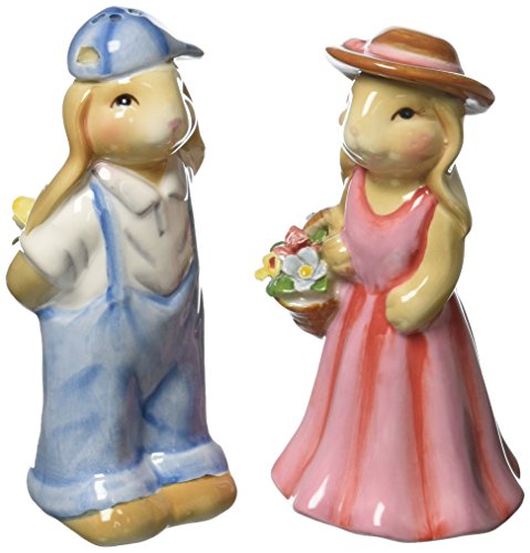 Cosmos Gifts Appletree Design Barn Yard Bunny Salt and Pepper Set, 4-1/8-Inch
