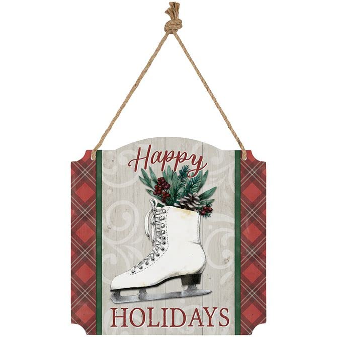 Carson Home Accents Happy Holidays Metal Wall Decor, 12-inch Height