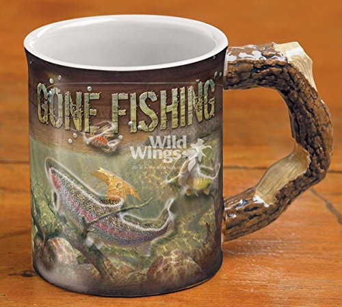 Wild Wings(WI) Gone Fishing - Trout Sculpted Coffee Mug