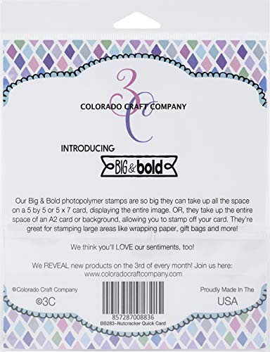 Colorado Craft Company Colorado Clear Stamp, Nutcracker Quick Card-Big & Bold