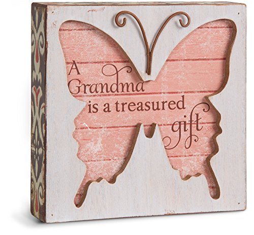 Pavilion Gift Company Simple Spirits 41087 Grandma Butterfly Plaque, 4-1/2"