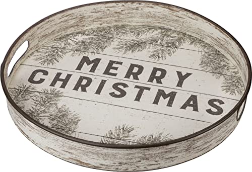 Primitives By Kathy Merry Christmas Serving Tray (Circle)