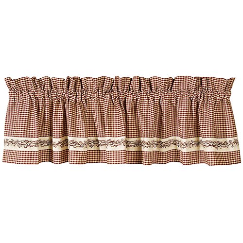 Country House Collection Burgundy Berry Vine Country Valance