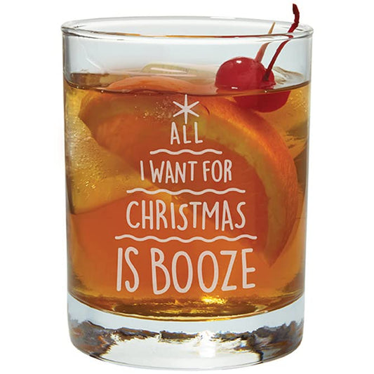 Carson Home Booze Rocks Glass, 4.25-inch Height, 12 oz
