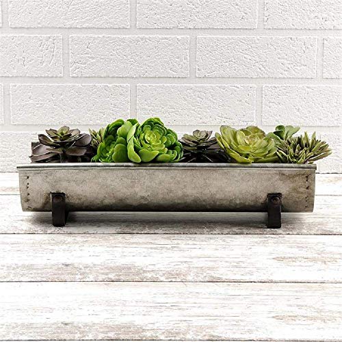 Blossom Bucket 191-70015 Long Galvanized Trough, 17-inch Length