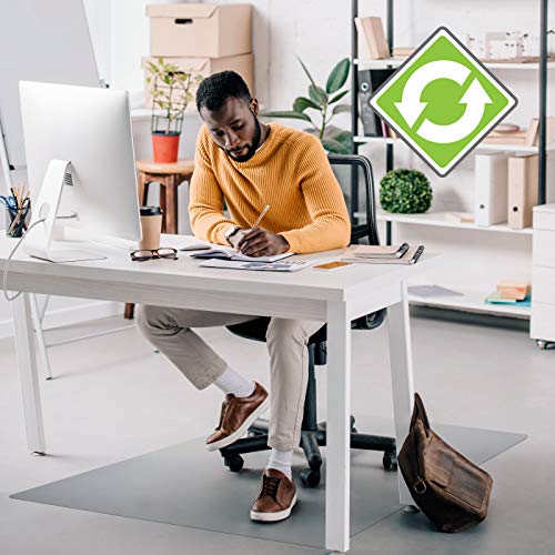 Floortex FRECO124860EP Enhanced Polymer Chair Mat for Hard Floors, 48" x 60", Rectangular, Clear