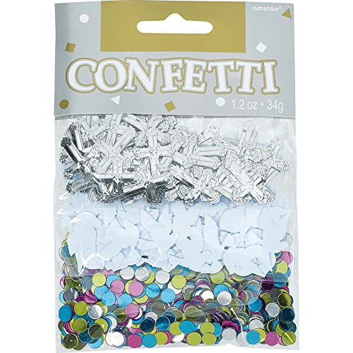 Amscan 369420 Blessed Day Value Pack Foil Confetti, 1.2 oz, Multicolor