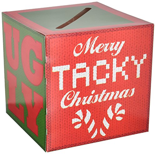Beistle Ugly Christmas Sweater Party Contest Box with 10 Ballots, One Size, Multicolor