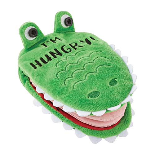 Mud Pie Alligator Plush Book,7 x 7 x 4,Green
