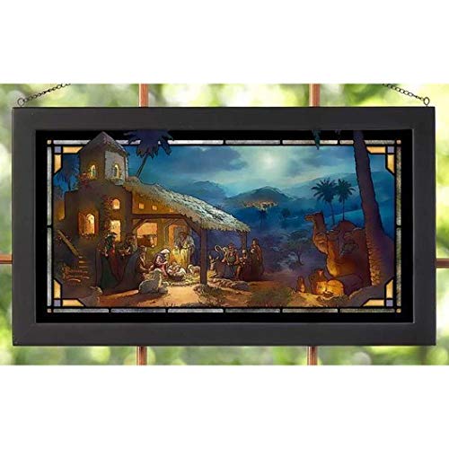 Wild Wings(MN) Wild Wings 5386600404 Stained Glass Art, 23-inch Width (The Nativity)
