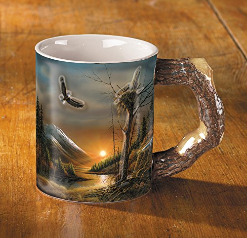 Wild Wings(WI) Ceramic Sculpted Mug 16 OZ Flying Free - Eagle Coffee Mug by Terry Redlin