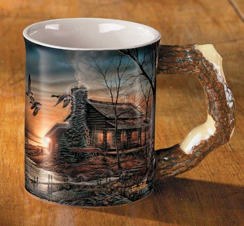 Wild Wings(WI) Golden Retreat - Cabin Sculpted Mug by Terry Redlin 16 oz