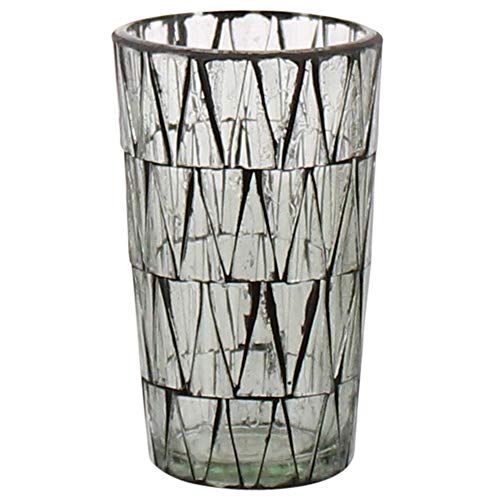 HomArt 2233-0 Jax Mosaic Tealight Holder, 5-inch Height, Glass, Large