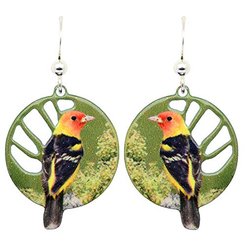 Western Tanager Earrings by d&