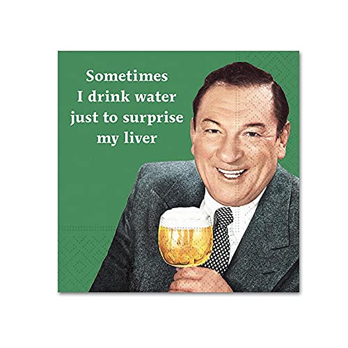 Design Design 624-10364 Water To Surprise Liver Beverage Napkin, Multicolor