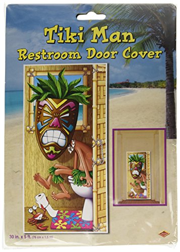 Beistle Tiki Man Restroom Door Cover Party Accessory (1 count) (1/Pkg)