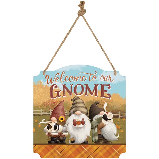 Carson Home Accents Welcome Gnome Metal Wall Decor, 12-inch Height