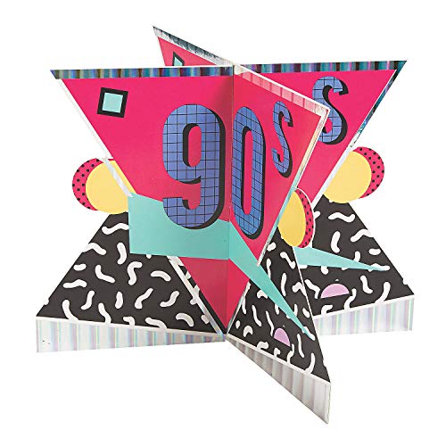 Fun Express 90s Table Centerpiece - I Love 1990&