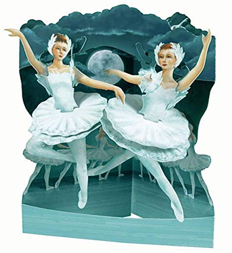 Boston International Santoro Interactive 3D Swing Greeting Card, Swan Lake