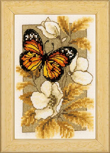 Vervaco Counted Cross Stitch Butterfly, Multicolor