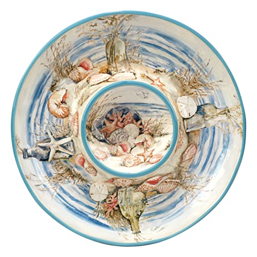 Certified International Coastal Landscape Chip & Dip Server, Multicolor