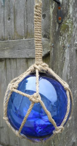 Moby Dick Specialties Hand Knotted Rope Buoy 8" Blue Float