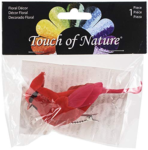 Midwest Design Touch of Nature 20928 Cardinal with Clip, 4-Inch, Red