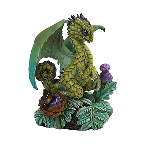 Pacific Trading Giftware PT Artichoke Flower Small Dragon Home Decorative Resin Figurine