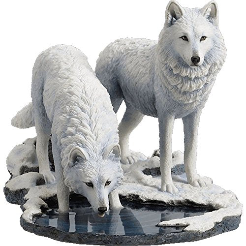 Unicorn Studio Veronese Design Winter Warriors - Two Wolves Sculpture by Lisa Parker