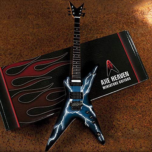 AXE HEAVEN Dimebag Darrell Lightning Bolt Signature Model: Miniature Guitar Replica Collectible