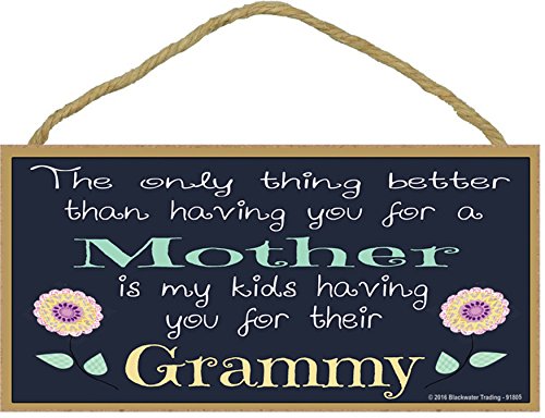 Blackwater Trading The Only Thing Better Than Having You For A Mother Is My Kids Having You For A Grammy SIGN Plaque 5 X 10"