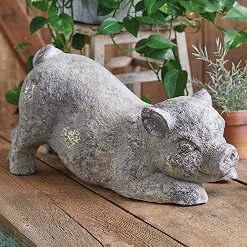 CTW 480019 Playful Piglet Garden Statue, 11-inch Height