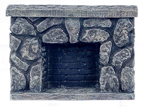 Aztec Imports Dollhouse Miniature Rustic Fieldstone Fireplace