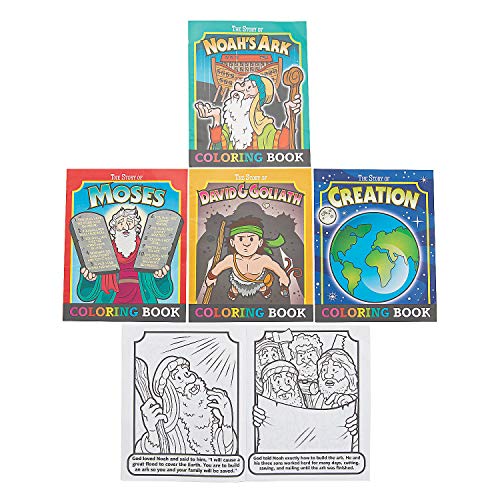 Fun Express BIBLE STORY COLORING BOOK ASST - Stationery - 12 Pieces