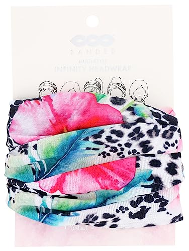 Banded Floral Animal Infinity Tropical Headwrap, 1 EA