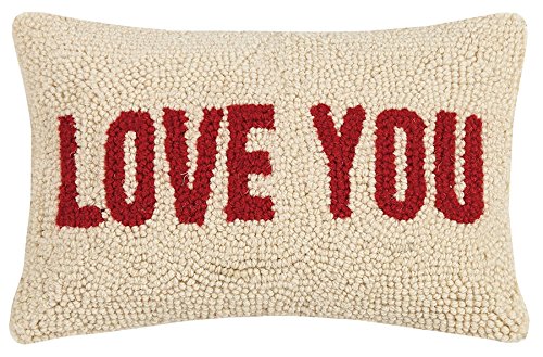 Peking Handicraft Love You Hook, 8x12 Throw Pillow
