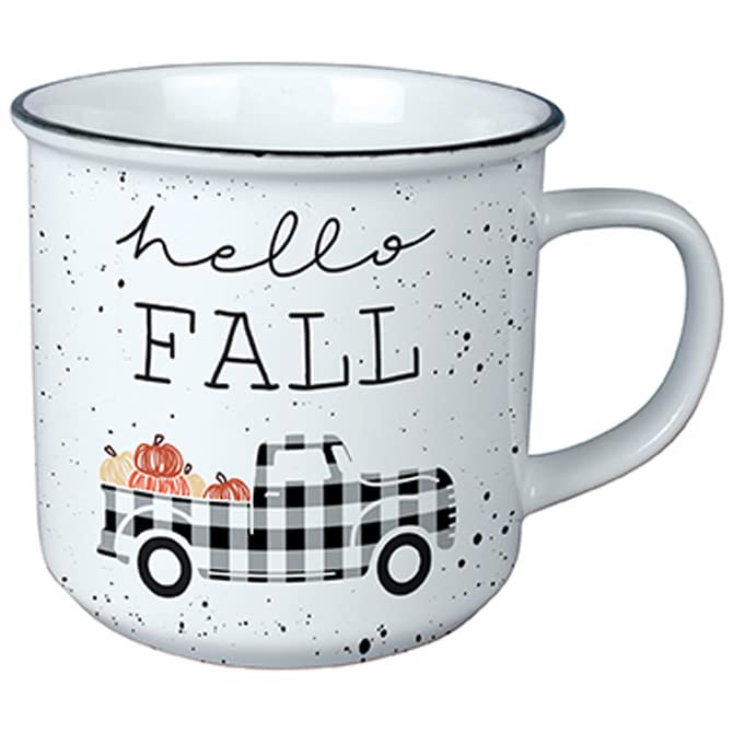 Carson Home Hello Fall Vintage Mug, 3.75-inch Length, 13 oz