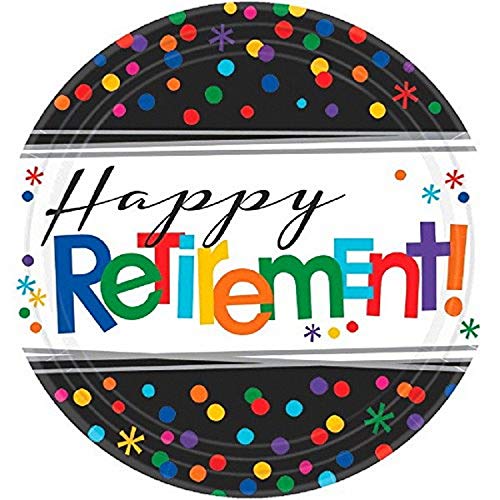 Amscan "Happy Retirement" Party Plates, 7", 8 Ct.