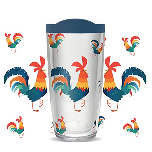 FREEHEART Roosters 22oz Tumbler with Navy Lid