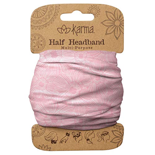 Karma Gifts Half Headband, Pink Line Flower